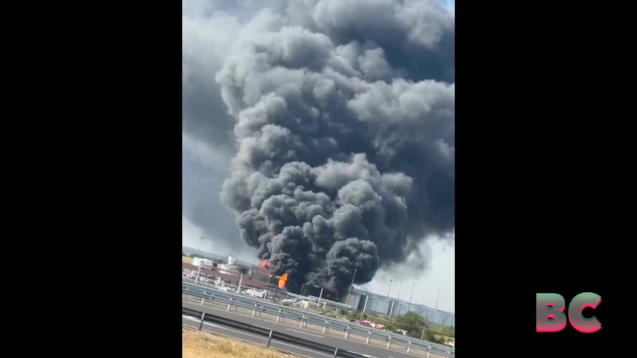 Fire rages at oil depot in Russia’s Rostov after Ukraine drone attack