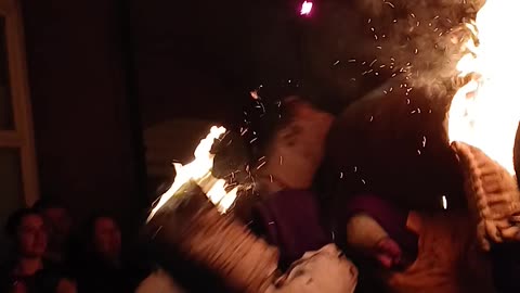 Flaming Tar Barrels in Ottery St. Mary, Devon; 5th of November 2024