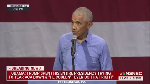 Obama Cracks Vile Joke About Trump in Pittsburgh