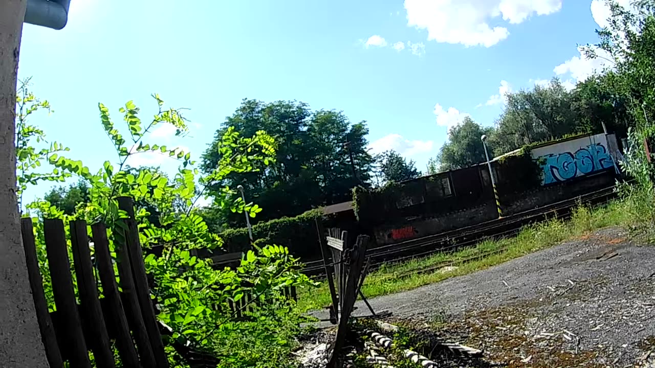 Surfing a diesel train in Prague