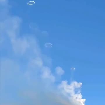 Italy's Mount Etna blowing rare smoke rings