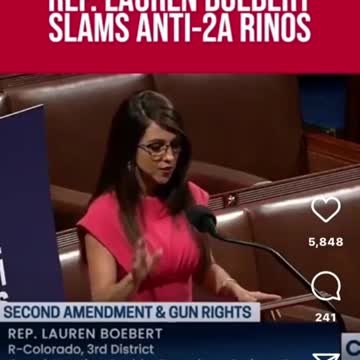 Republican Lauren Boebert slams anti-gun (Captioned)