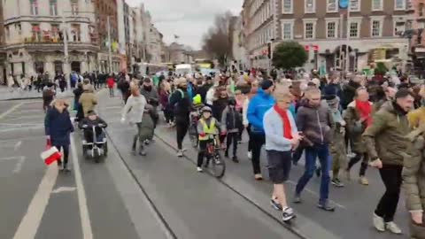 Ireland: vaccine passport/mandate protest, Jan. 22, 2022