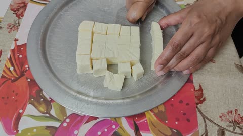 Chopping Paneer for Delicious 😋 Paneer korma