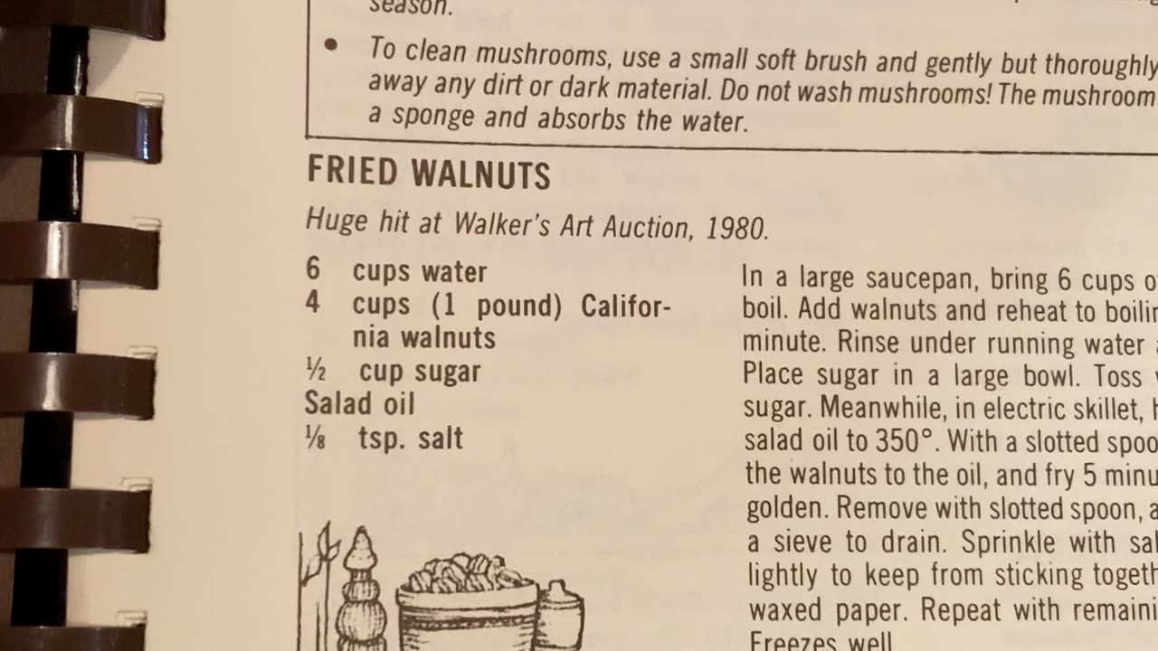 Vintage Cookbook Exploration #3 Fried Walnuts