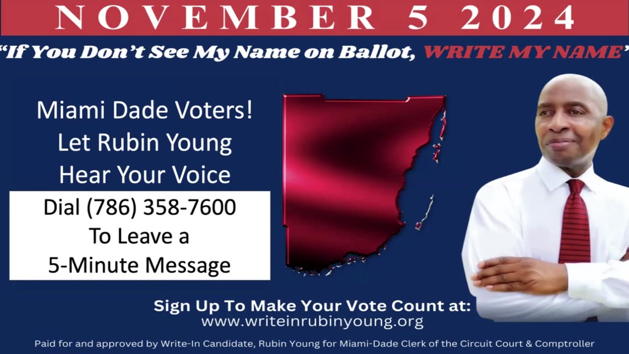 Miami-Dade County: Let Rubin Young Hear Your Voices About the Upcoming Election