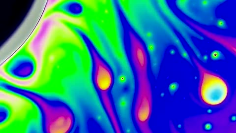 Real microscope footage of the surface of a soap bubble
