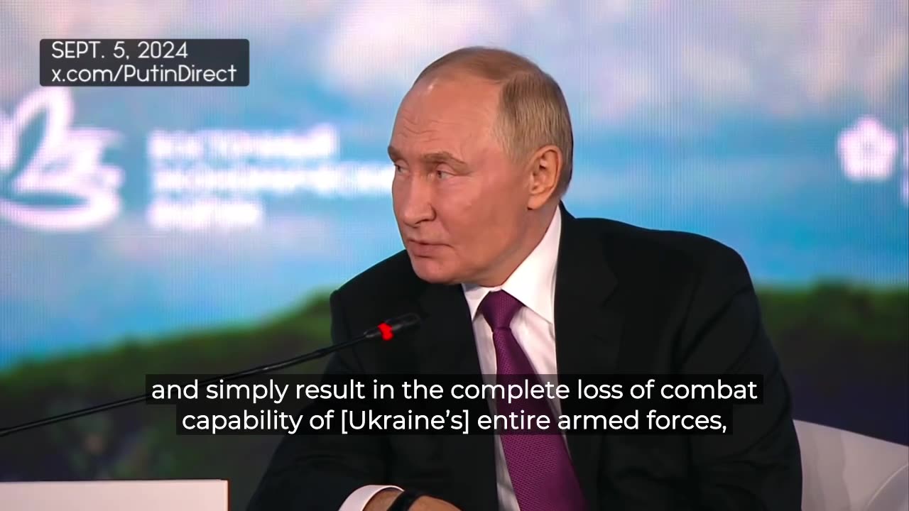 ◾President Putin: Russia seeks the collapse of Ukraine’s entire armed forces. t