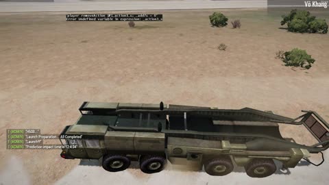 Soviet Scud tactical ballistic missile system moves and enters combat mode