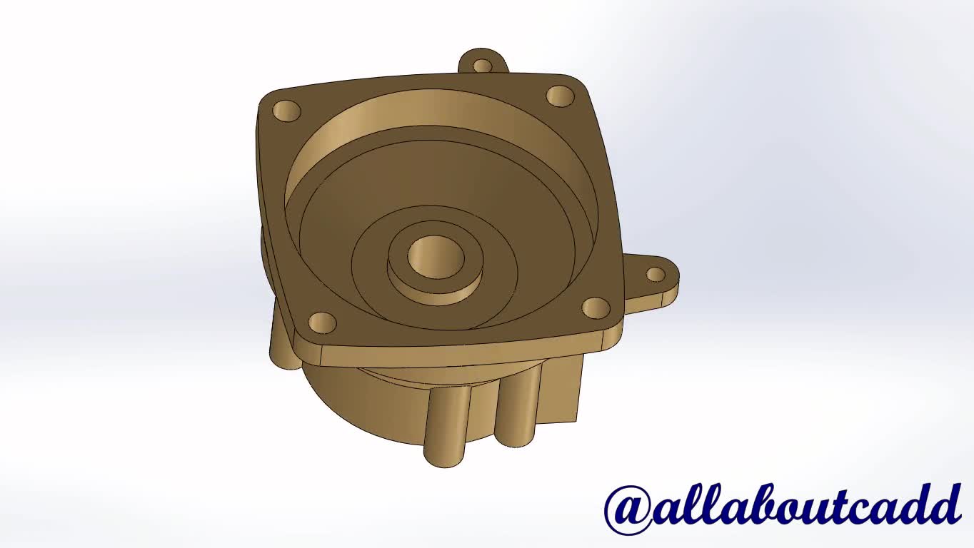 Detail of Engine front Cover in Solidwork (Views)