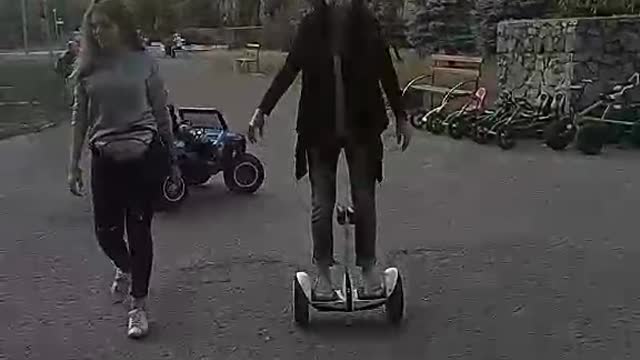 Beautiful girls and gyroboard