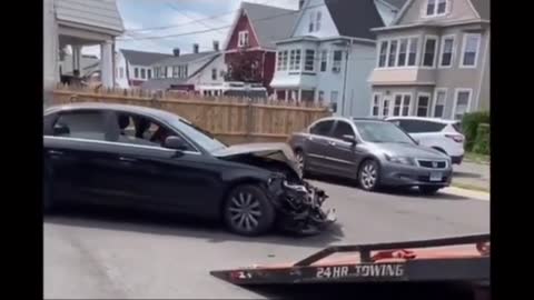 Car accident , dashcam, Instant karma
