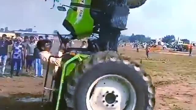 tractor driver on two wheels