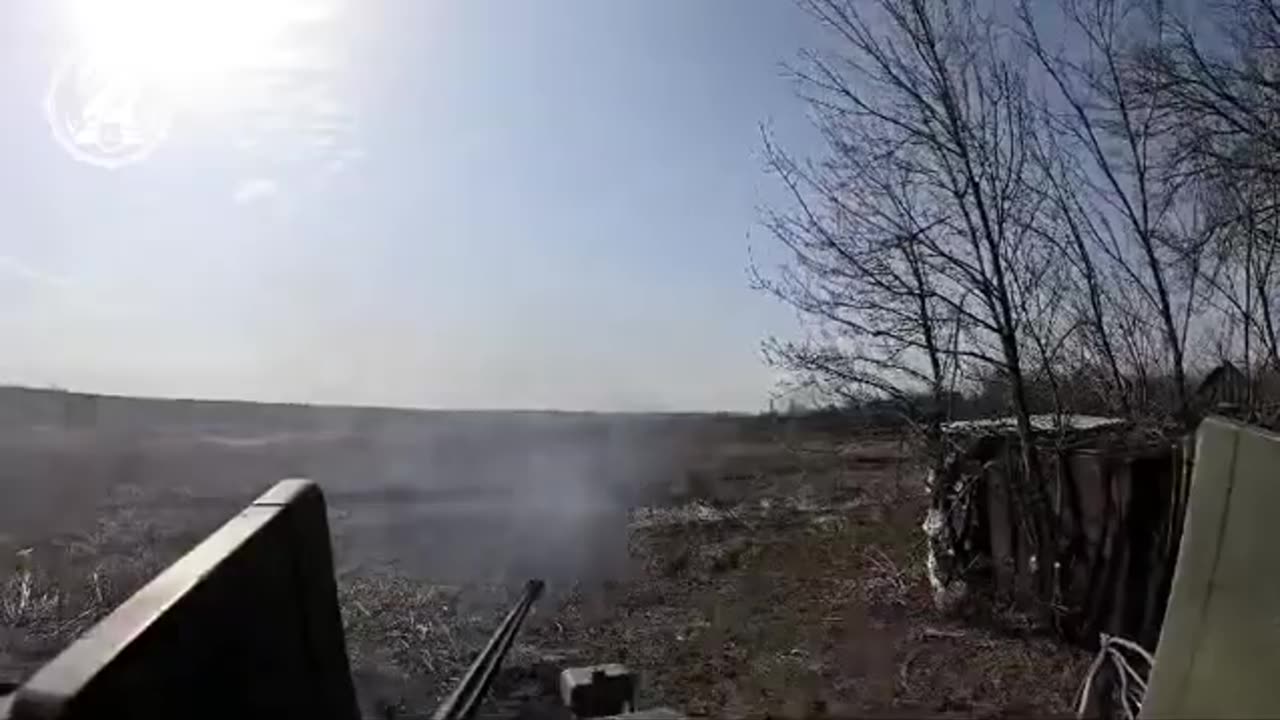 Bradley infantry fighting vehicle on the battlefield near Avdiivka