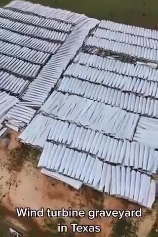 Non-Recyclable Wind Turbine Blades Pile Up in Texas Graveyard—The Dark Side of Net Zero