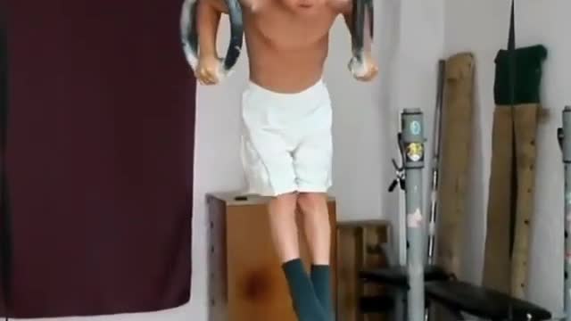 Wow a little bodybuilder baby #Amazing