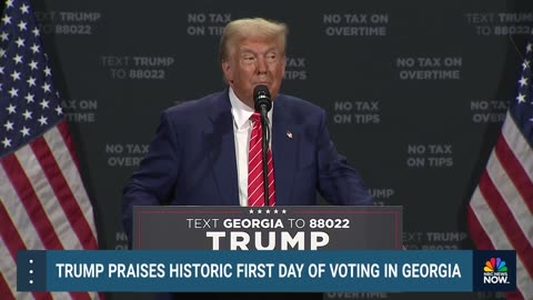 Trump Reacts To Georgia's Historic First-Day Turnout