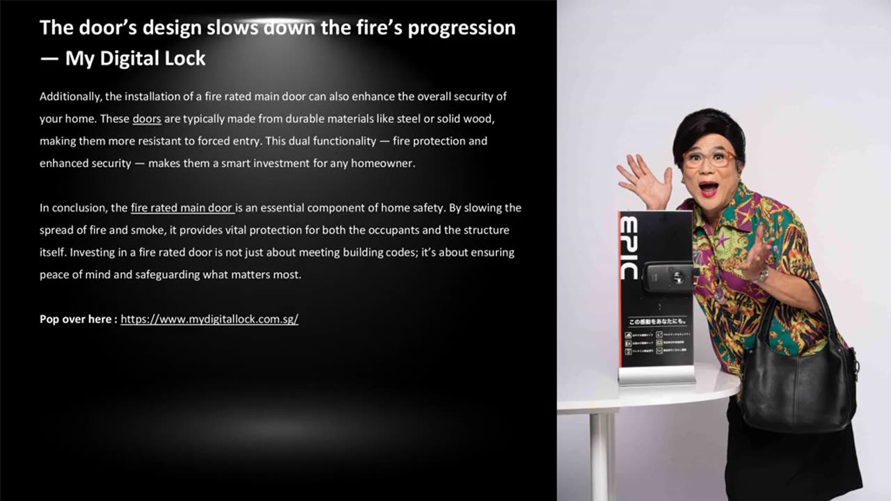 The door’s design slows down the fire’s progression — My Digital Lock