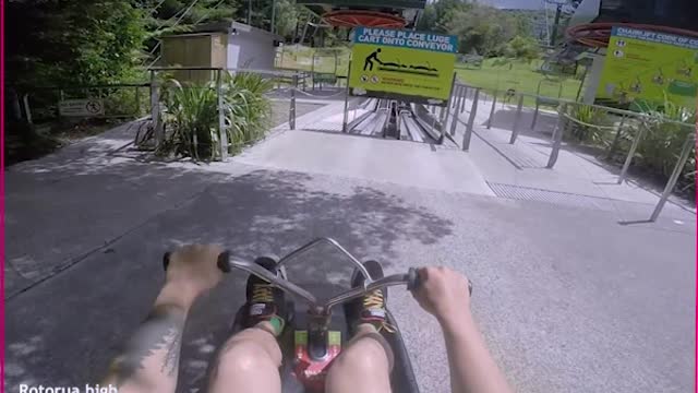 Rotorua high speed luge race!!