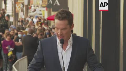 At Walk of Fame ceremony, Cumberbatch says, 'We need to act' to support Ukraine