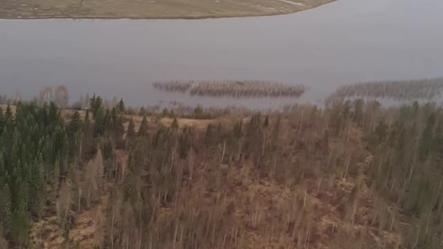 Flying over flooded places