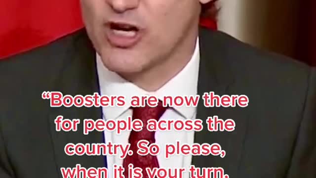 PrimeMinister JustinTrudeau “Get your booster shot. Get your 3rd dose.