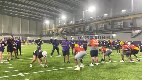 2023 OL Zalance Heard at LSU Camp