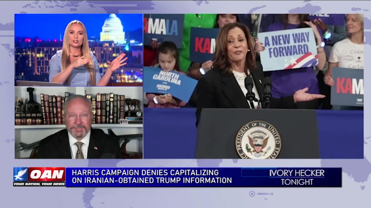 Ivory Hecker Tonight - Harris Campaign on Iranian-Obtained Trump Info - W/ Col. Rob Maness, 9/19/24