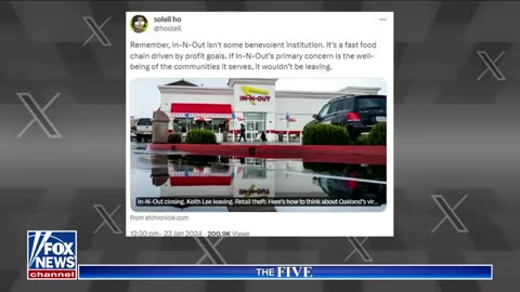 'The Five'- In-N-Out closes restaurant due to crime