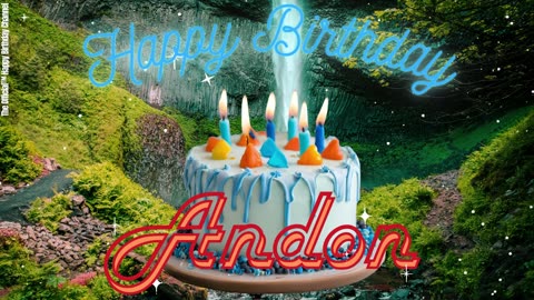 ✦ Happy Birthday Song | 💎 Special Customize Video 💎 | Andon's Birthday Video | Instrumental ✦