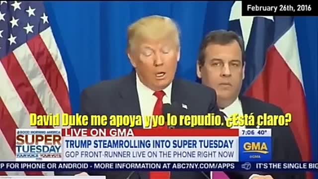 El presidente Trump ha condenado los grupos de odio en multiples ocaciones