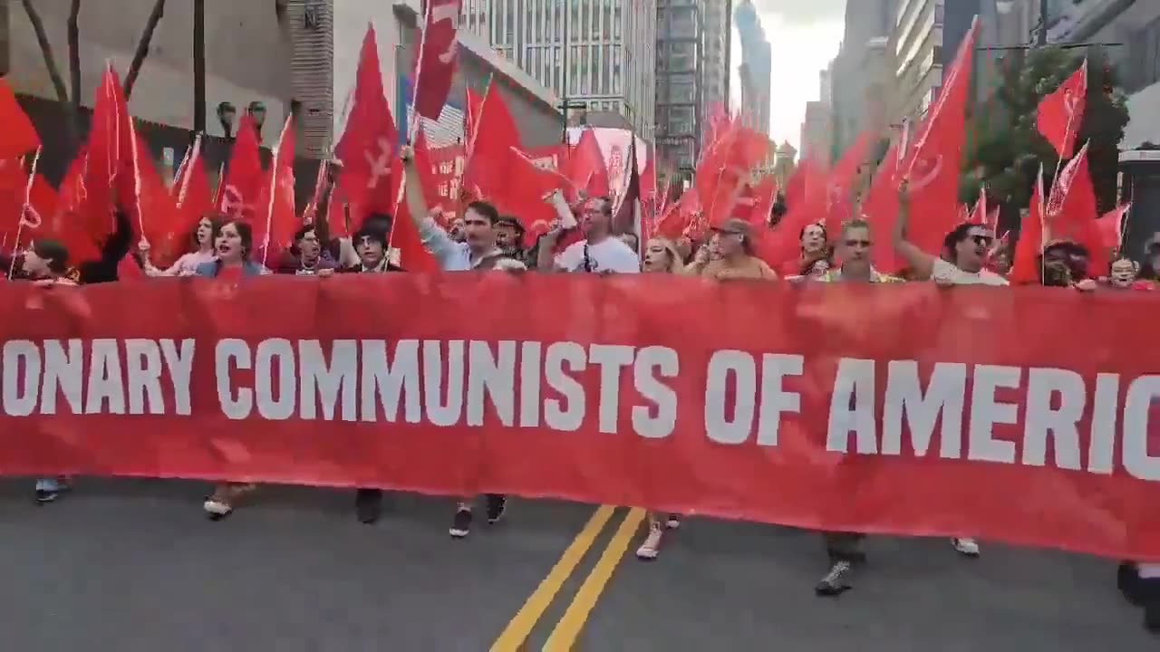 500 communists marching in Philadelphia yesterday