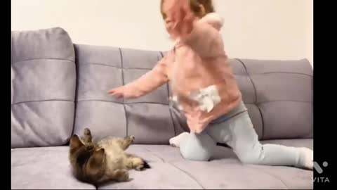 Cute_Baby_Meets_cute cat......