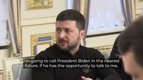 ZELENSKY: "I WILL ASK BIDEN TO INVITE ME TO NATO...THERE'S NO POINT IN TALKING TO TRUMP"