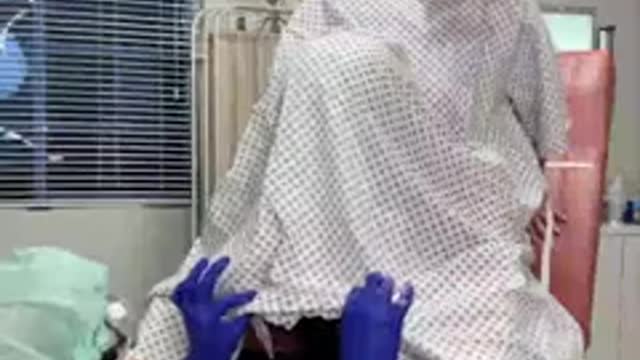 The doctor's reaction when he sees it...