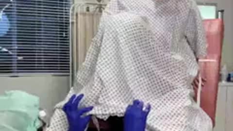 The doctor's reaction when he sees it...