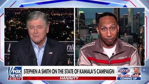 Stephen A. Smith and Hannity discuss the state of the Harris campaign