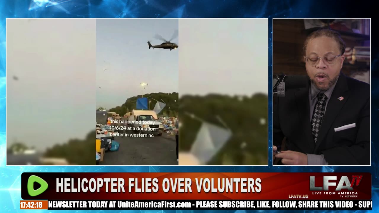 HELICOPTER DISRUPTS NC VOLUNTEERS ON THE GROUND