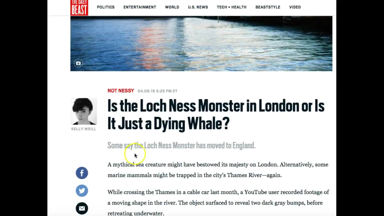 Loch Ness Monster In The Thames River