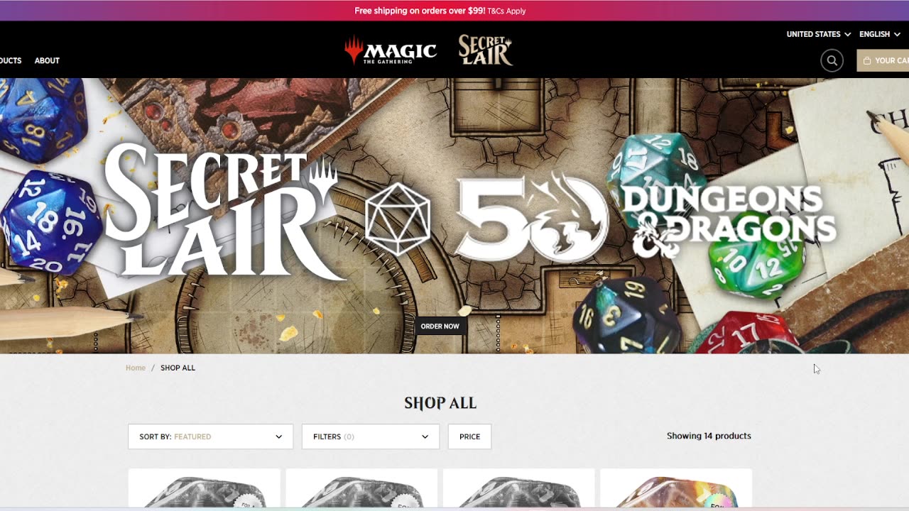 Secret lair sells out? D&D 50th anniversary