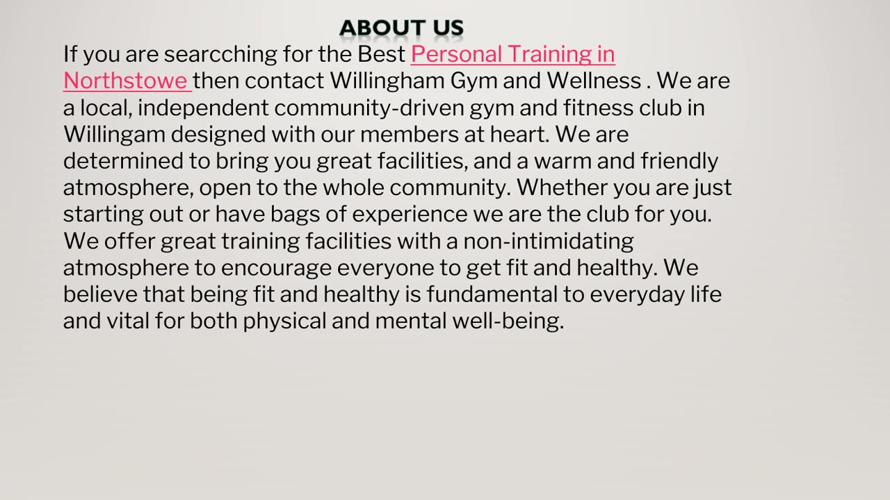 Personal Training in Northstowe
