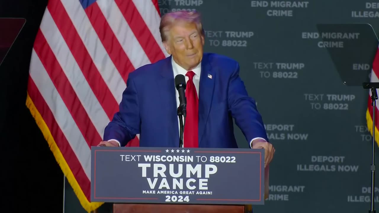 Donald Trump slams Kamala Harris at MAGA rally in Wisconsin