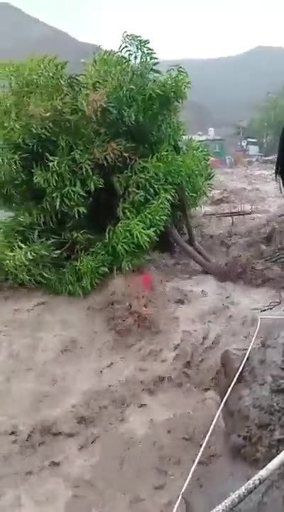 Effects of Hurricane Hilary. Situation in Santa Rosalía, Center of the Baja California peninsula