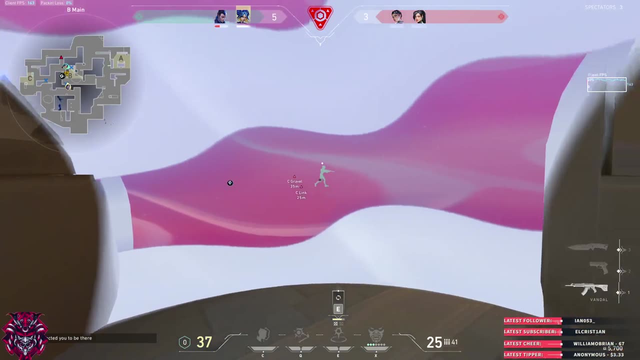 I almost blinded myself but.. still won the round in Valorant