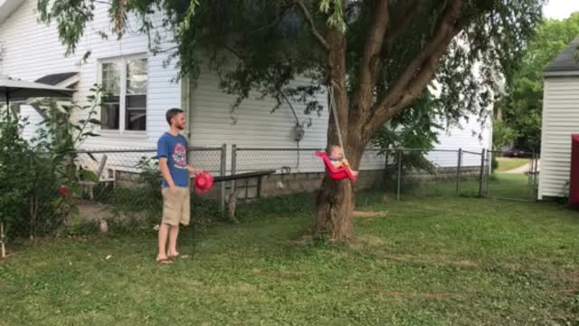 Lazy dad swing