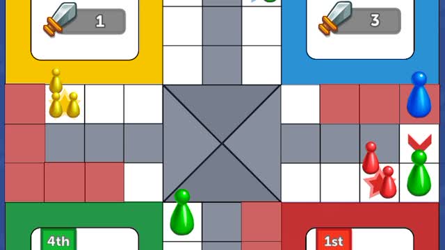 Playing in rush mode 2 vs 2 tournament in the game ludo club data (18/05/2022).