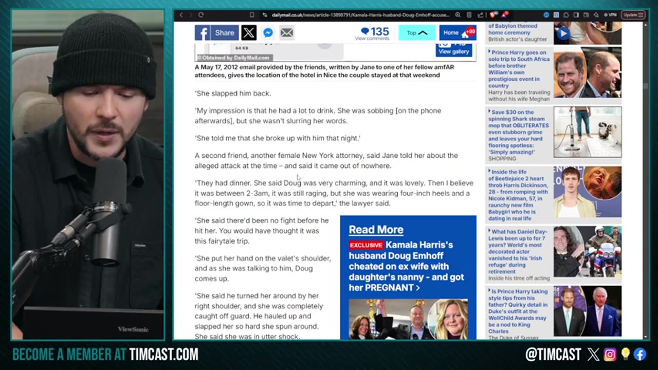 Kamala's Husband Accused Of BEATING His Ex-Gf In INSANE STORY, Joy Reid Says Dems WANT VIOLENCE