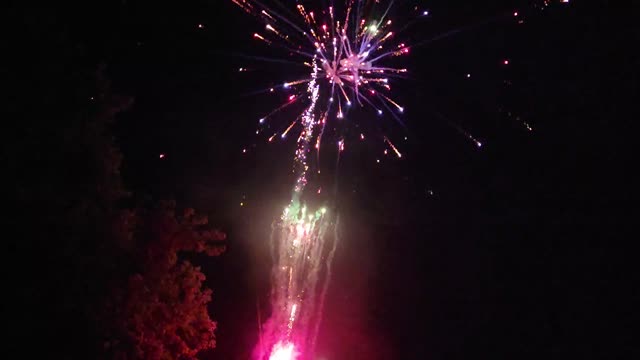 Fireworks in slow motion