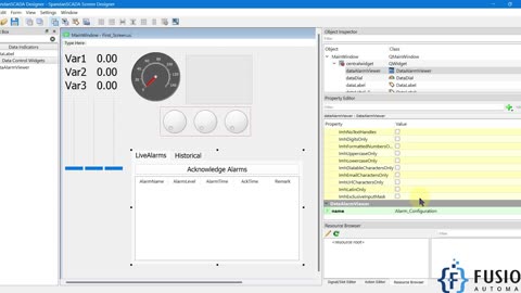 How to Add Data Alarm Viewer in Spandan SCADA Screen to Monitor Live Alarms in Runtime | IoT |