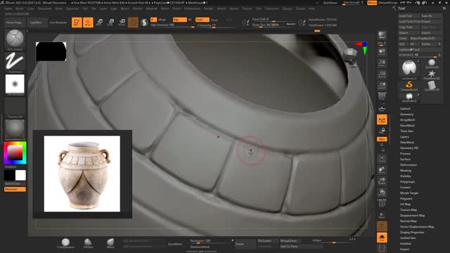 Maya+Zbrush+SubstancePainter to make stylized water jar 3